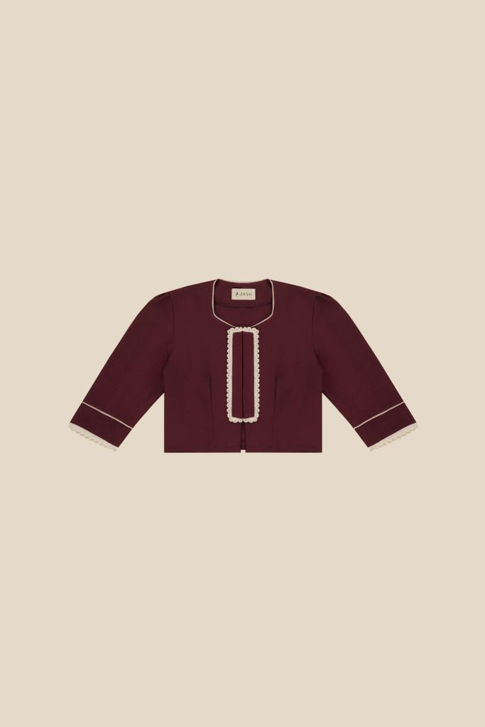 SAHAKARI - KIFU Top Burgundy
